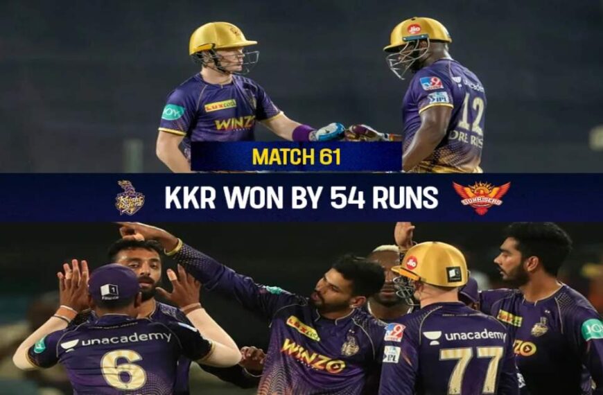 IPL 2022 KKR vs SRH: Kolkata Knight Riders beat Sunrisers Hyderabad by 54 Runs